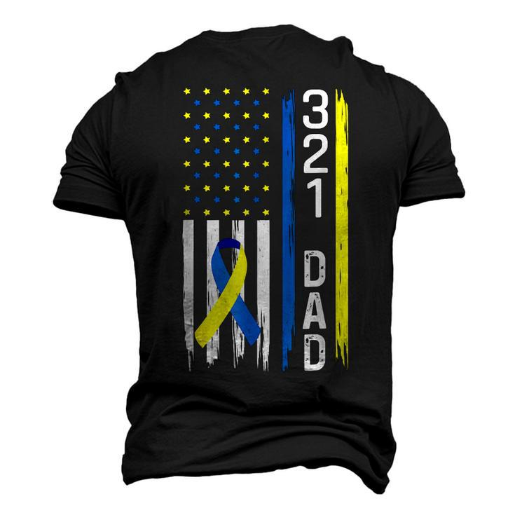 321 Dad Down Syndrome Support Awareness Men's 3D T-Shirt Back Print