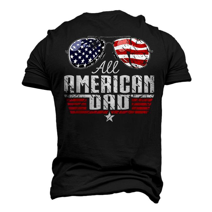 4Th Of July Matching All American Dad American Flag Men's 3D T-Shirt Back Print