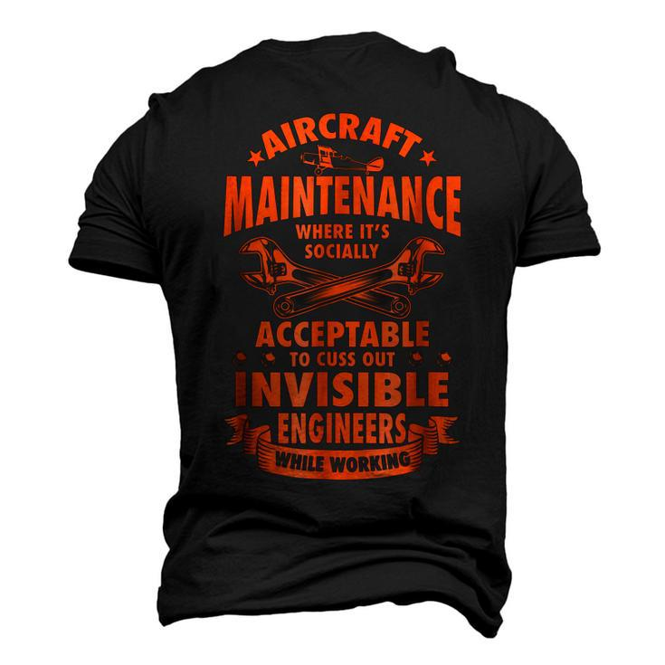 Aircraft Mechanic Aviation Airplane Men's 3D T-Shirt Back Print
