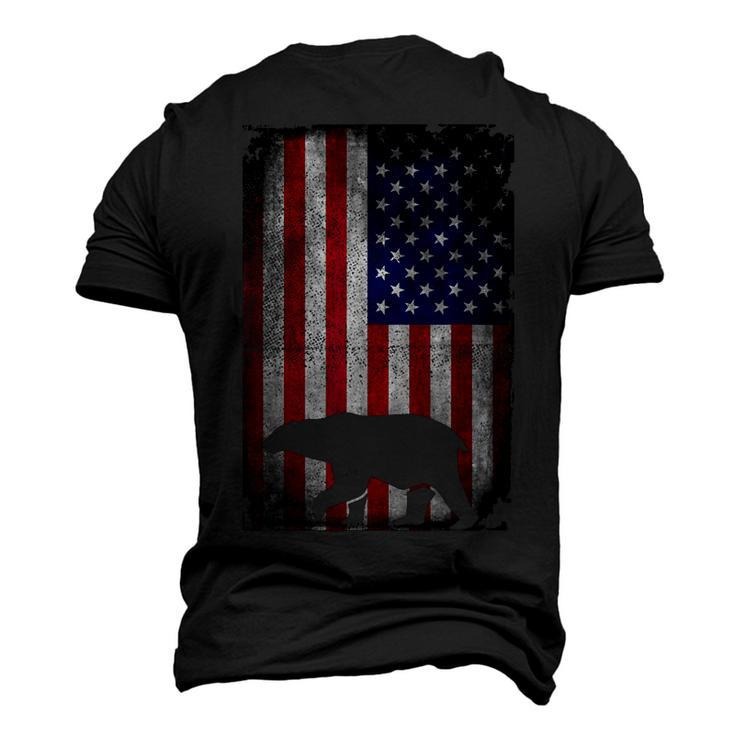 American Bear Hunter Patriotic For Dad Fathers Day Men's 3D T-Shirt Back Print