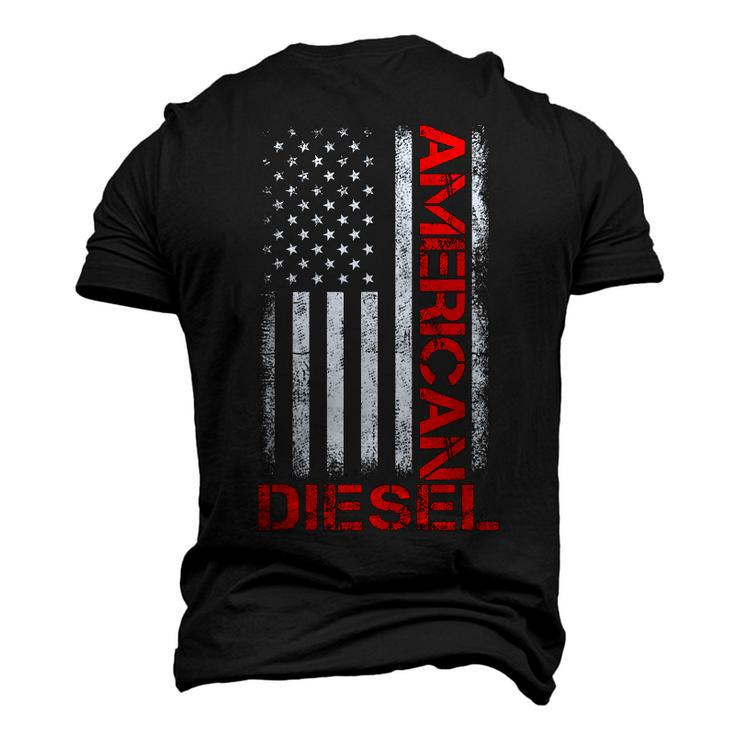 American Flag Diesel Powered Mechanic Vintage Truck Driver Men's 3D T-Shirt Back Print