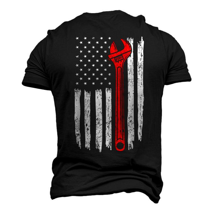 Auto Mechanic Independence Day Patriotic Tech Automotive Men's 3D T-Shirt Back Print