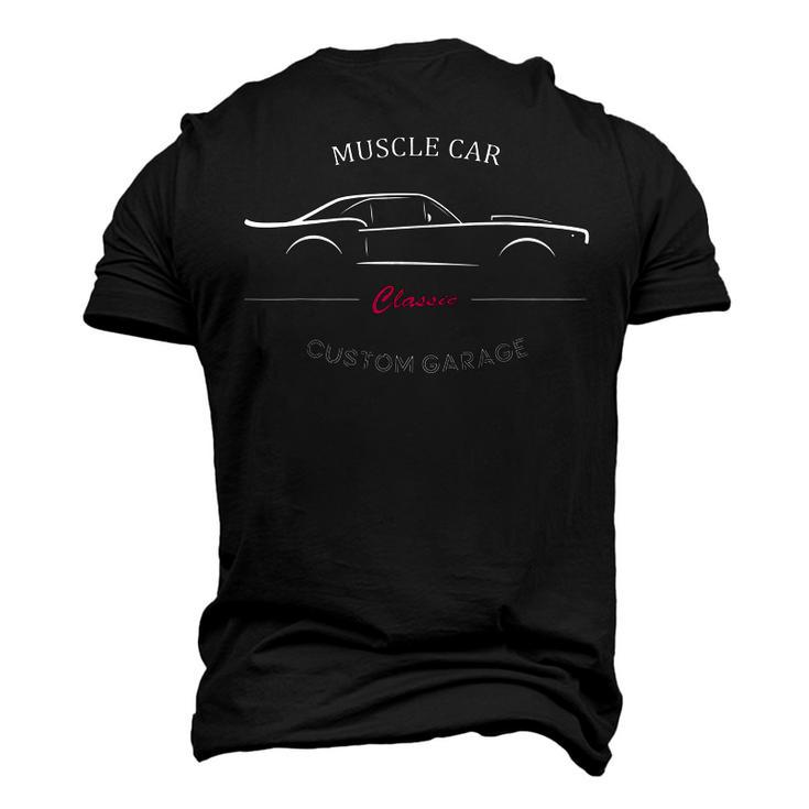 Automobile Mechanic Workshop Garage Muscle Car Show Classic Men's 3D T-Shirt Back Print
