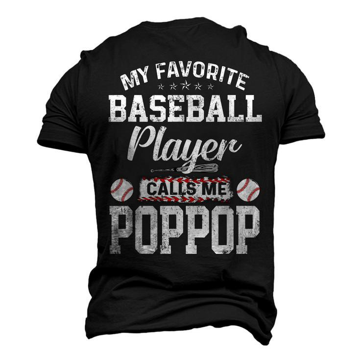Baseball Dad My Favorite Baseball Player Calls Me Poppop Men's 3D T-Shirt Back Print