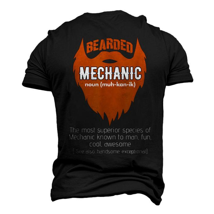 Bearded Mechanic Beard Mechanical Men's 3D T-Shirt Back Print