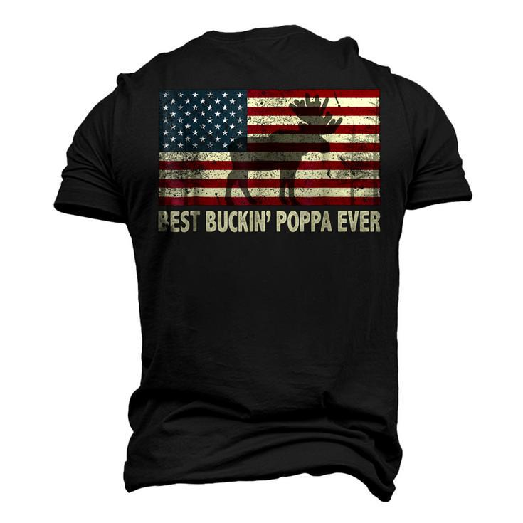 Best Buckin Poppa Ever Usa Flag For Fathers Day Men's 3D T-Shirt Back Print