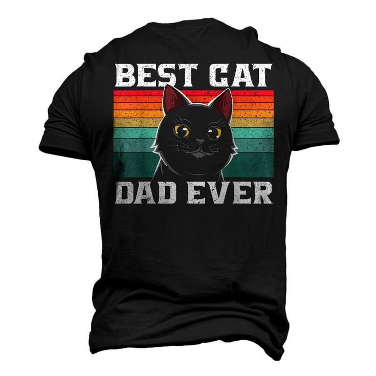 Best Cat Dad Ever Cat Daddy Father Fathers Day Vintage Men's 3D T-shirt Back Print