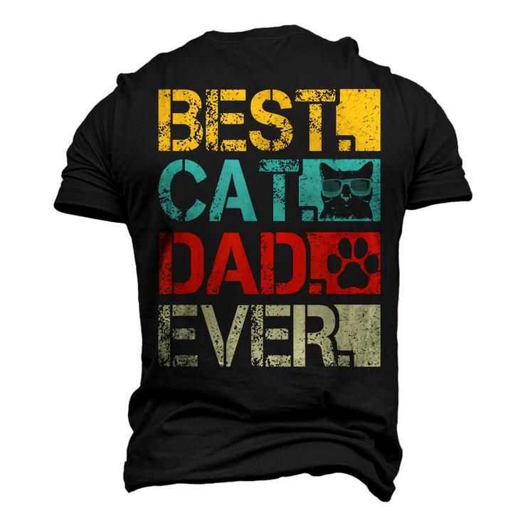Best Cat Dad Ever Retro Fathers Day Cat Lovers Men's 3D T-shirt Back Print
