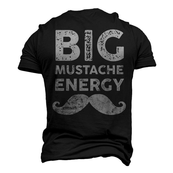 Big Mustache Fathers Day For Men Dad Joke Pun Men's 3D T-Shirt Back Print
