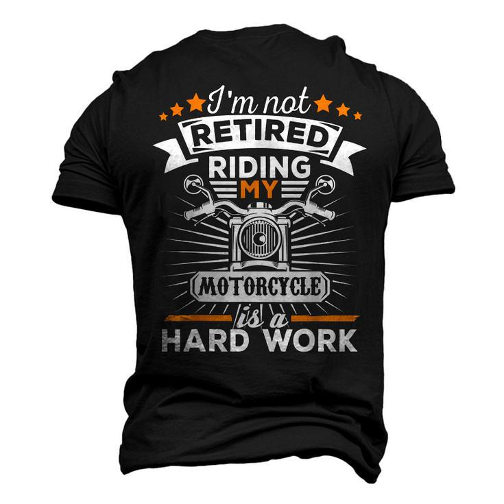 Biker Grandpa Motorcycle Retirement Retired Men's 3D T-Shirt Back Print