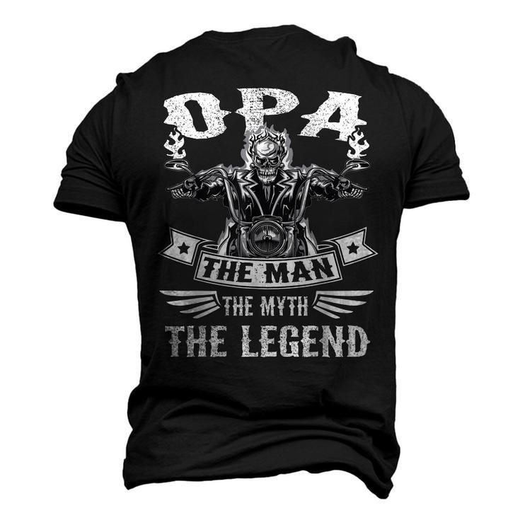 Biker Grandpa Opa The Man Myth The Legend Motorcycle Men's 3D T-shirt Back Print