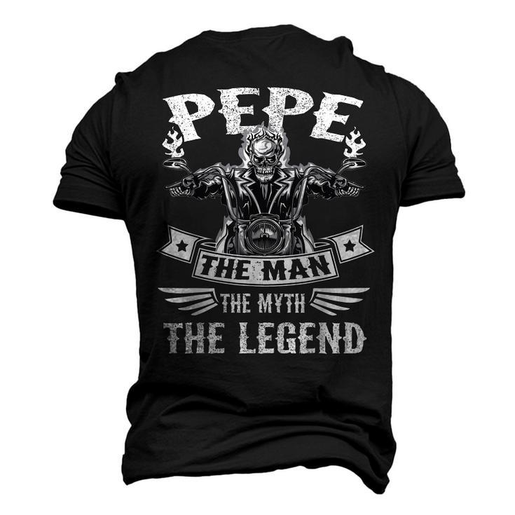 Biker Grandpa Pepe The Man Myth The Legend Motorcycle Men's 3D T-shirt Back Print