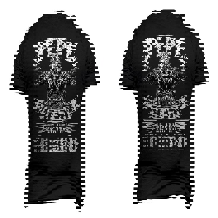 Biker Grandpa Pepe The Man Myth The Legend Motorcycle Men's 3D T-shirt Back Print