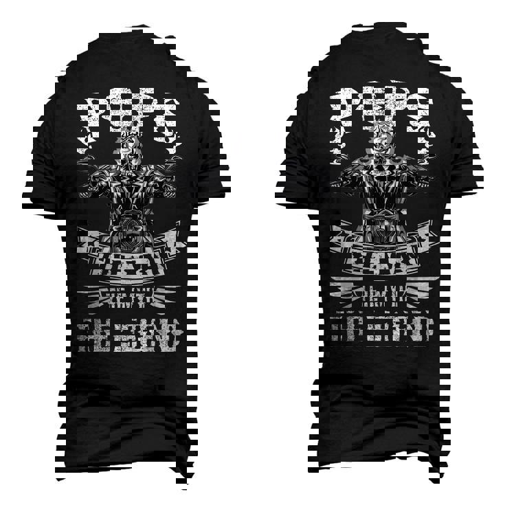Biker Grandpa Pops The Man Myth The Legend Motorcycle Men's 3D T-shirt Back Print