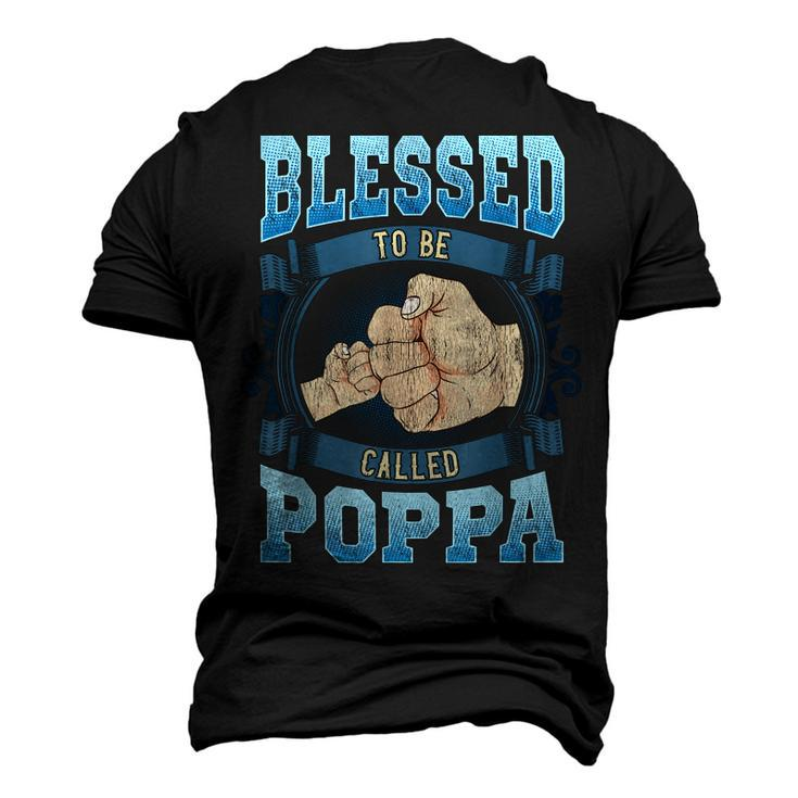 Blessed To Be Called Poppa Poppa Fathers Day Men's 3D T-Shirt Back Print