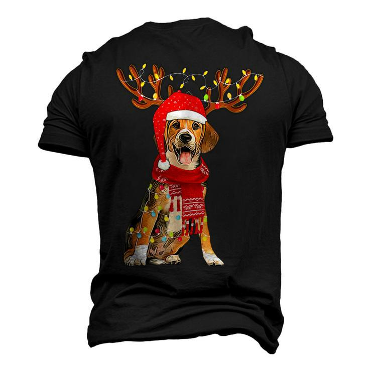 Christmas Lights Beagle Dog Lover Dog Dad Dog Mom Men's 3D T-Shirt Back Print