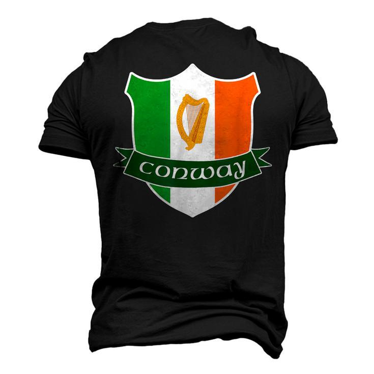 Conway Irish Name Ireland Flag Harp Family Men's 3D T-shirt Back Print