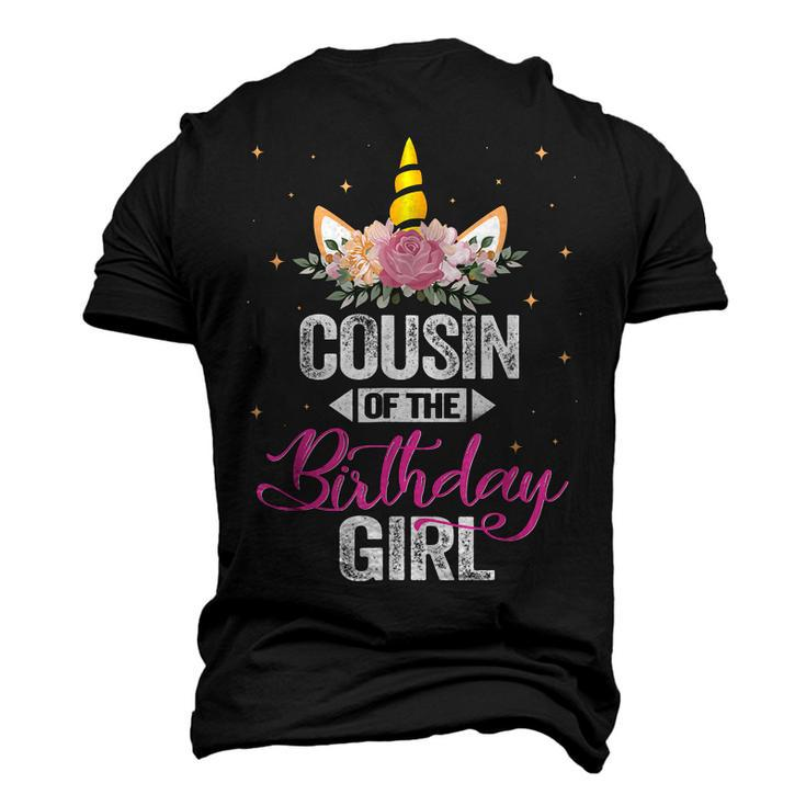 Cousin Of The Birthday Girl Father Unicorn Birthday Men's 3D T-Shirt Back Print