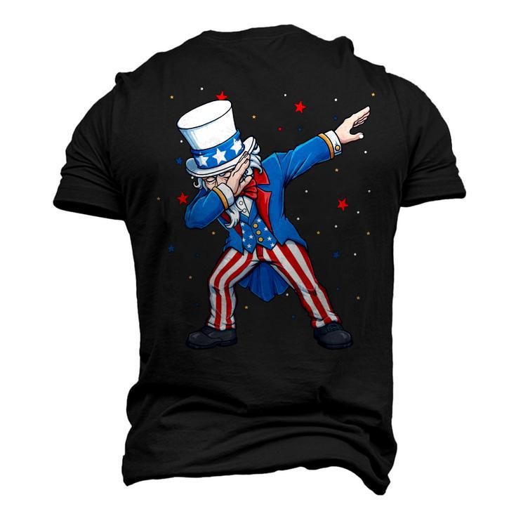 Dabbing Uncle Sam 4Th Of July Kids Boys Men Men's 3D T-Shirt Back Print