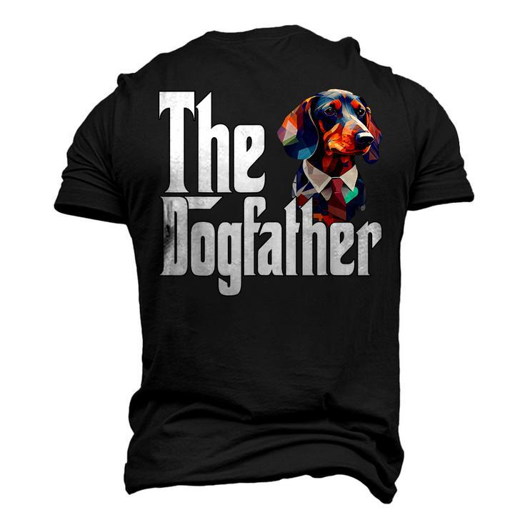 Dachshund Dog Dad Dogfather Dogs Daddy Father Men's 3D T-Shirt Back Print