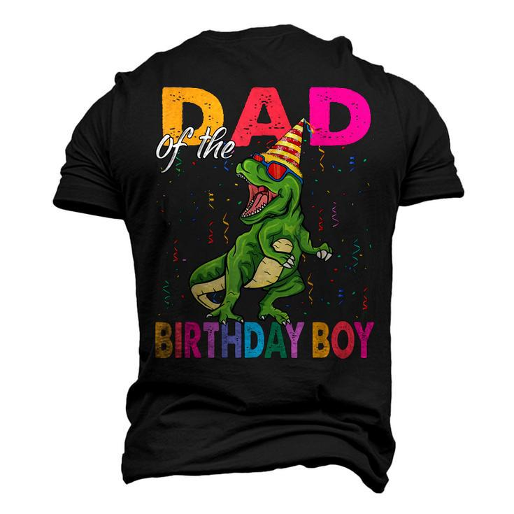 Dad Of The Birthday Boy T Rex Rawr Dinosaur Birthday Party Men's 3D T-Shirt Back Print