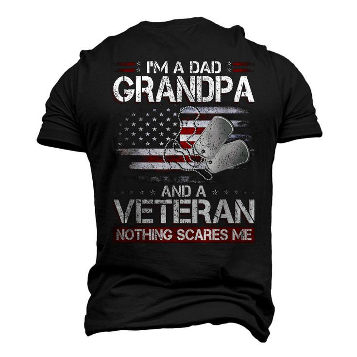 I Am A Dad Grandpa And A Veteran Nothing Scares Me Usa Men's 3D T-Shirt Back Print