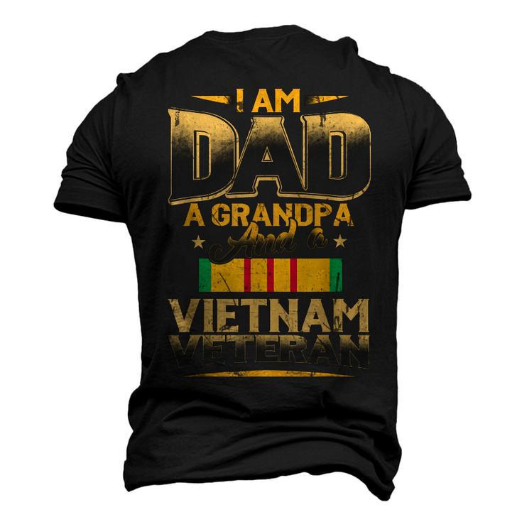 I Am Dad A Grandpa And A Vietnam Veteran Army Soldier Men's 3D T-Shirt Back Print