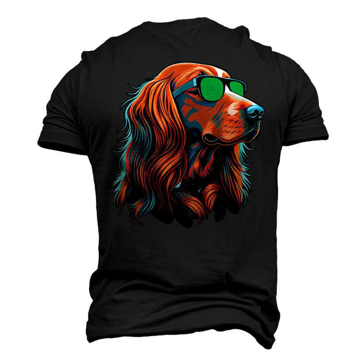 Dad Mom Cool Dog Sunglasses Irish Setter Men's 3D T-Shirt Back Print