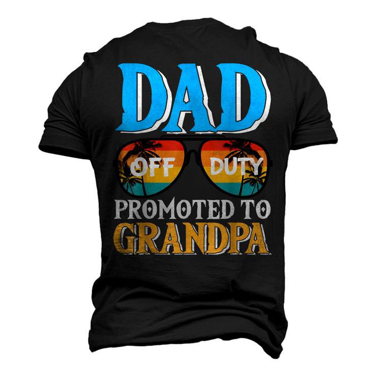 Dad Off Duty Promoted To Grandpa Pregnancy Announcement Men's 3D T-Shirt Back Print