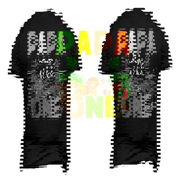 Dad Of The Wild One Zoo Birthday Safari Jungle Animal Men's 3D T-Shirt Back Print
