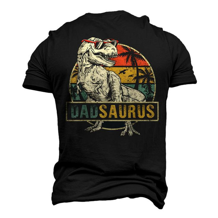 Dadsaurus T Rex Dinosaur Dad Saurus Matching Men's 3D T-Shirt Back Print
