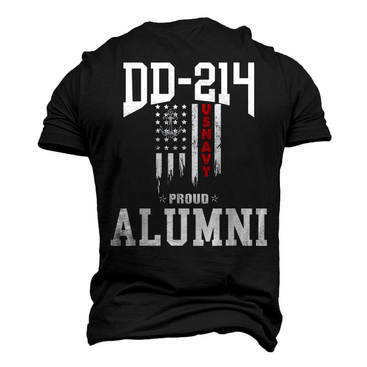 Dd 214 Alumni Us Military Veteran Navy Vintage Us Flag Men's 3D T-Shirt Back Print