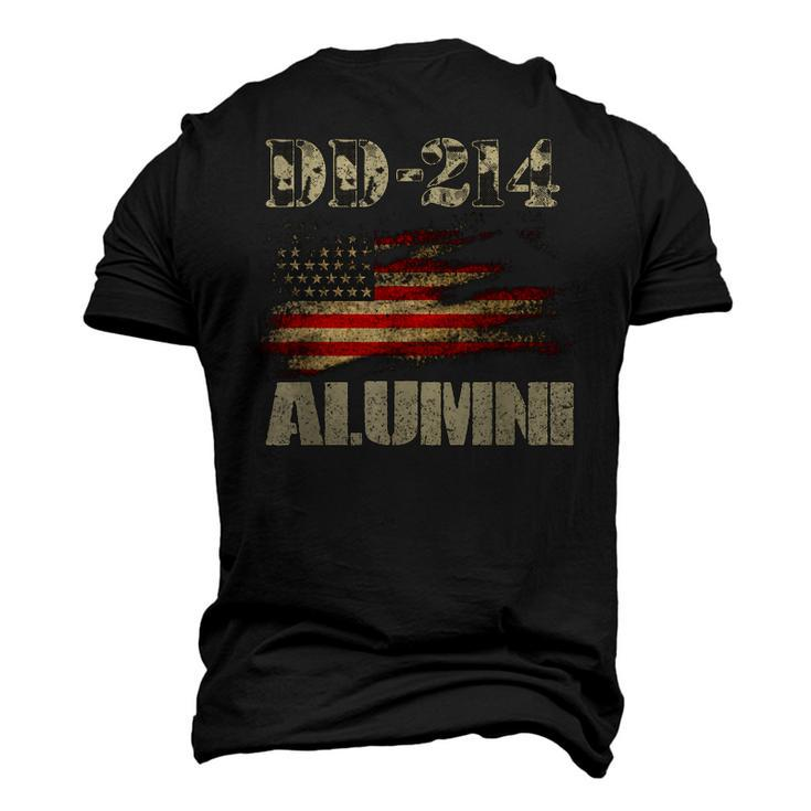 Dd214 Alumni Military Veteran Vintage American Flag Men's 3D T-Shirt Back Print