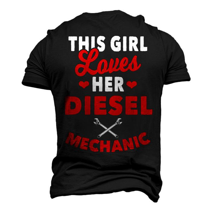 Diesel Mechanic Wife Girlfriend On Back Men's 3D T-Shirt Back Print