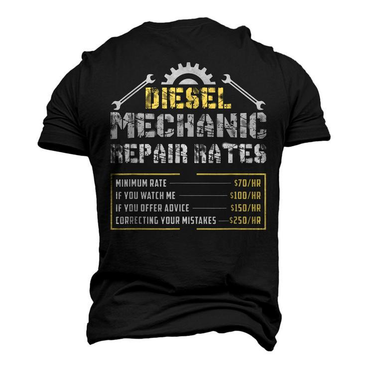 Diesel Truck Mechanic Automechanic Repair Rate List Men's 3D T-Shirt Back Print
