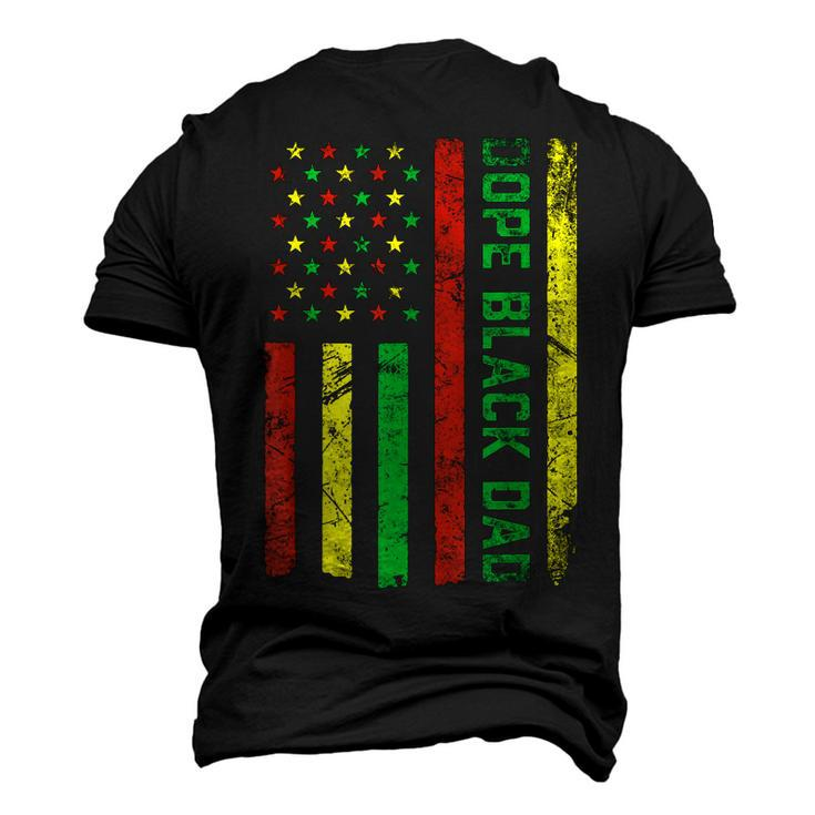 Dope Black Dad Junenth Flag Pride African American Men's 3D T-Shirt Back Print