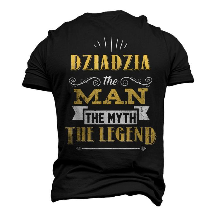 Dziadzia Man Myth Legend Papa Fathers Day Grandpa Men's 3D T-Shirt Back Print