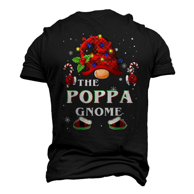 Family Xmas Pajama Poppa Gnome Buffalo Plaid Matching Men's 3D T-Shirt Back Print