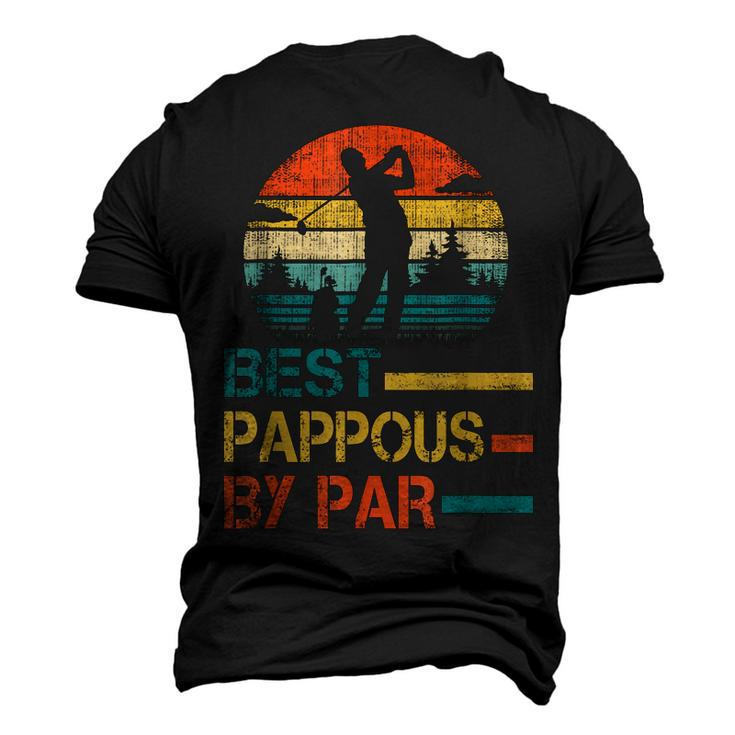 Fathers Day Best Pappous By Par Golf For Dad Grandpa Men's 3D T-Shirt Back Print