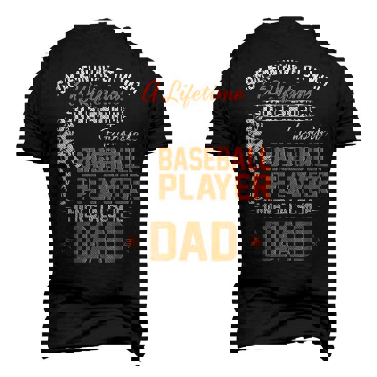 My Favorite Baseball Player Calls Me Dad Fathers Day Men's 3D T-Shirt Back Print