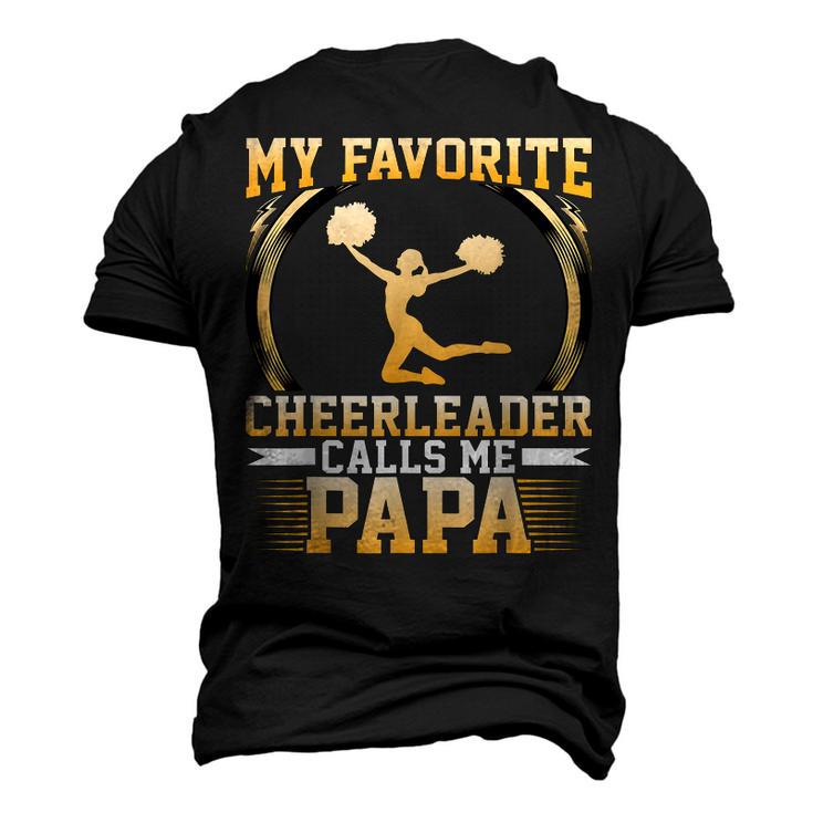 My Favorite Cheerleader Calls Me Papa Cheerleaders Dad Men's 3D T-Shirt Back Print