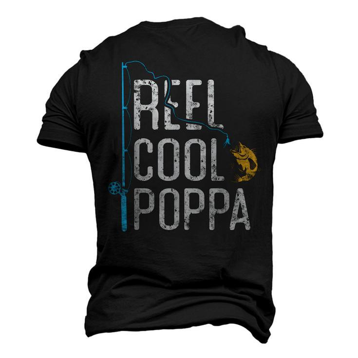 Fishing Reel Cool Poppa Father’S Day Fisherman Poppa Men's 3D T-Shirt Back Print