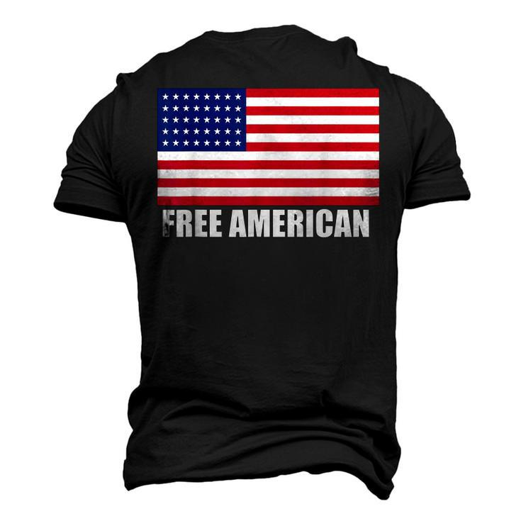 Free American Usa Flag Support America Military Veteran Men's 3D T-Shirt Back Print