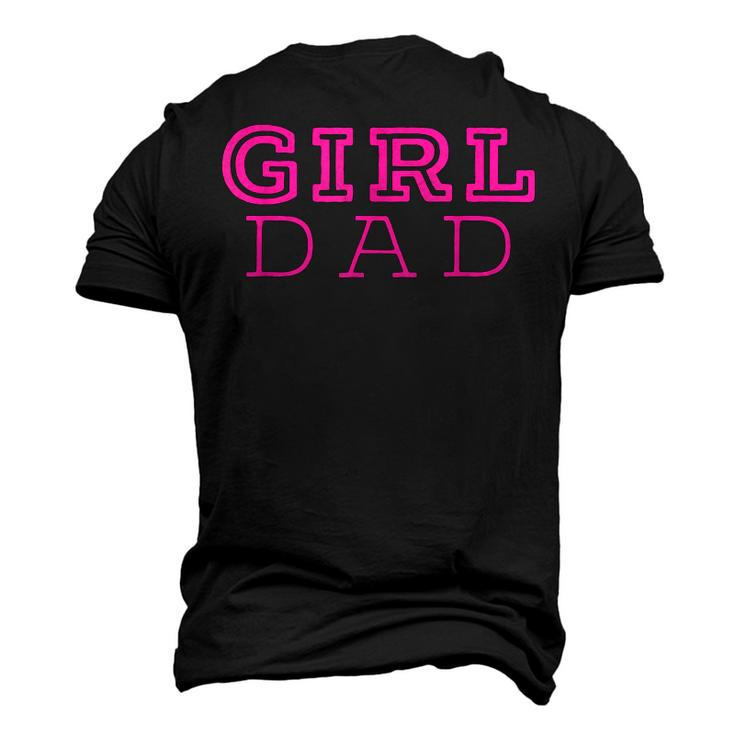 Girl Dad Cute Pink Father & Daughter Fathers Day Men's 3D T-Shirt Back Print
