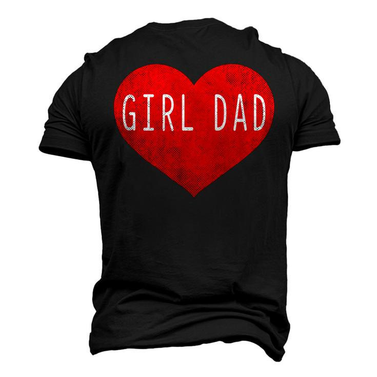 Girl Dad Heart Fathers Day Vintage Retro Men's 3D T-Shirt Back Print