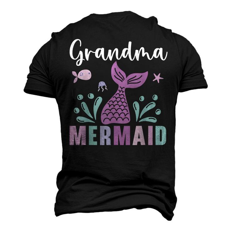Grandma Mermaid Lover Grandmother Granny Grandparents Day Men's 3D T-shirt Back Print