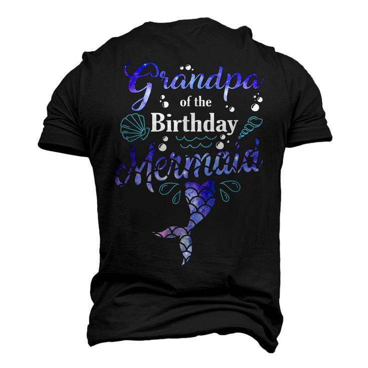 Grandpa Of The Birthday Mermaid Birthday Party Mermaid Dad Men's 3D T-Shirt Back Print
