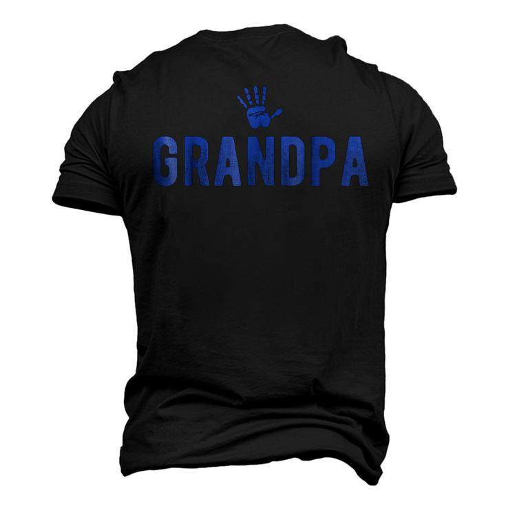 Grandpa Blue Hand Print For Grandfather Men's 3D T-Shirt Back Print