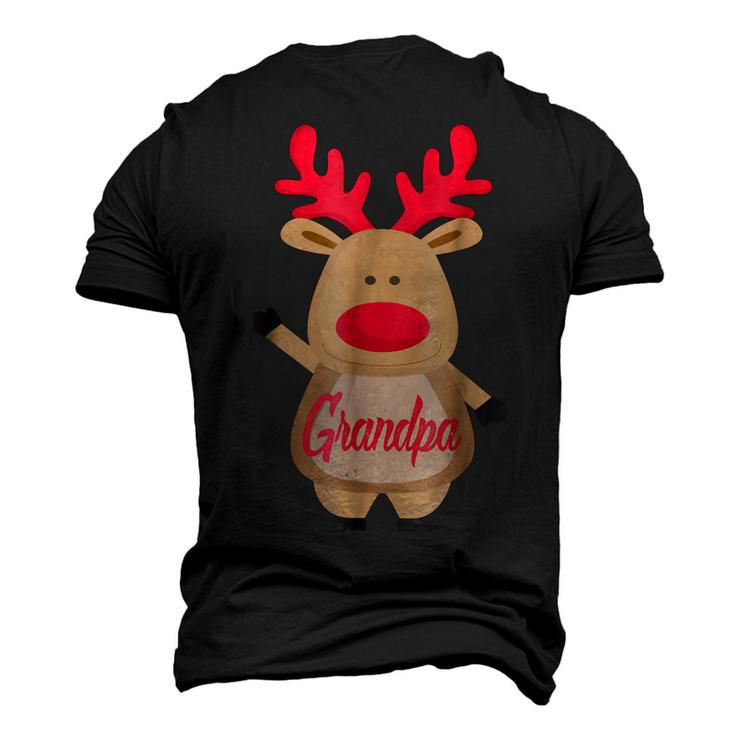 Grandpa Christmas Reindeer Matching Pajamas Men's 3D T-Shirt Back Print