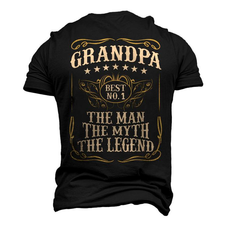 Grandpa The Man The Myth The Legend Fathers Day Men's 3D T-Shirt Back Print
